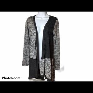 𝅺belldini Open Front Cotton Blend Cardigan